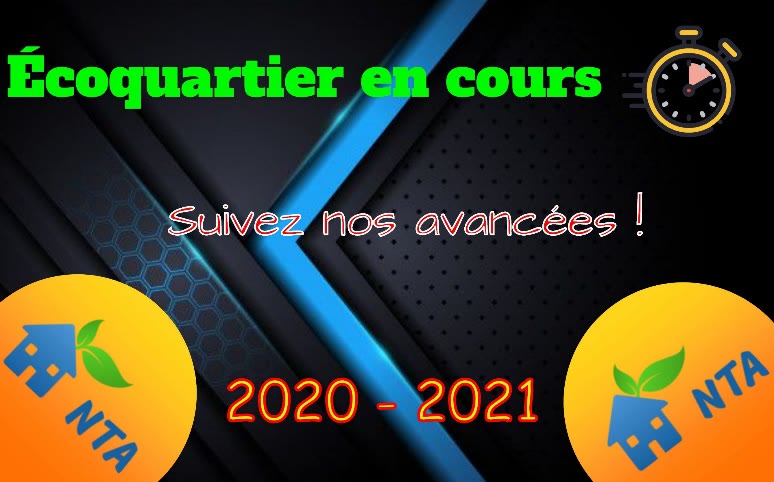 Le visuel d’époque « Écoquartier en cours »