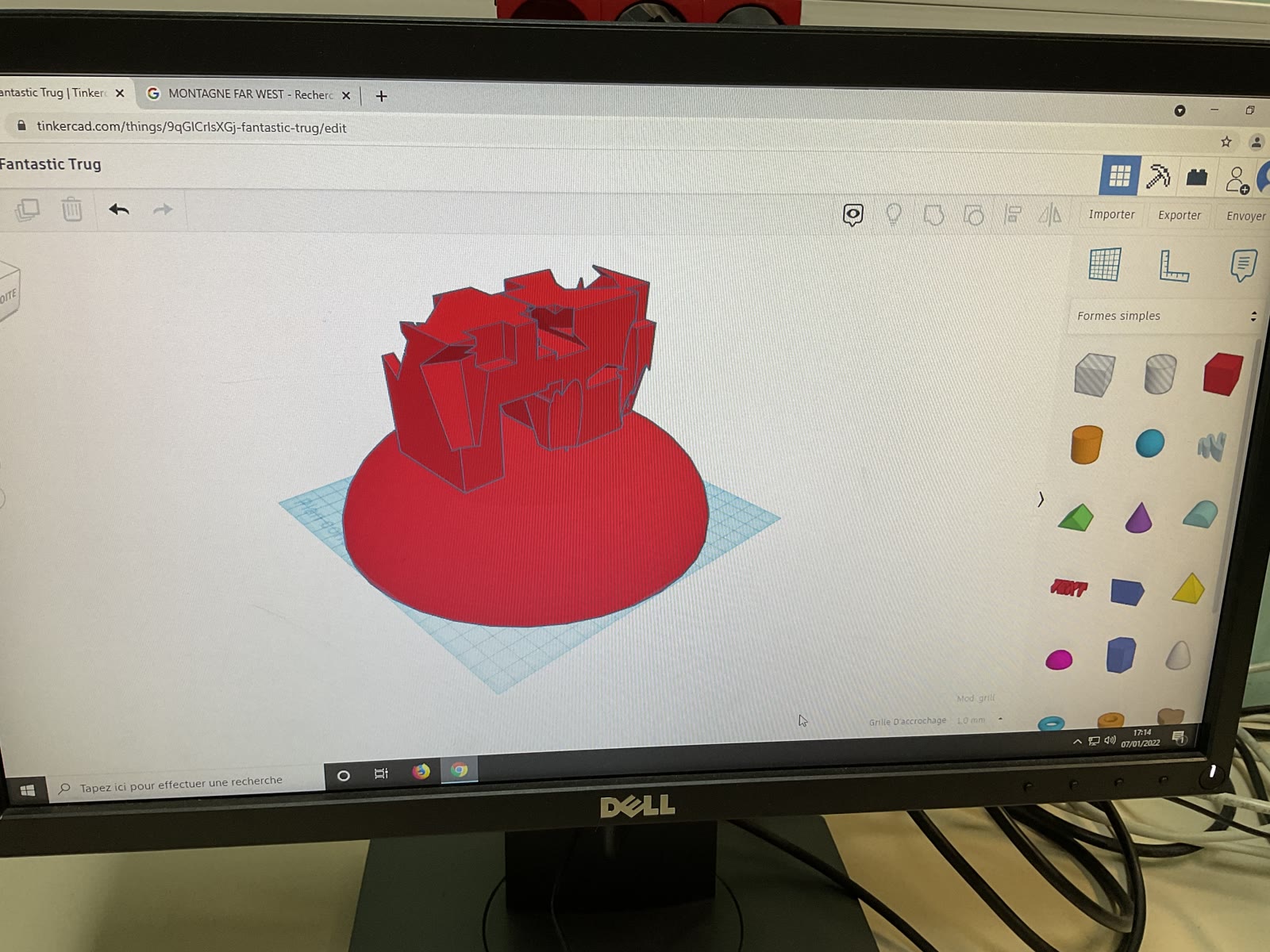 Modélisation 3D à l’écran pendant la conception