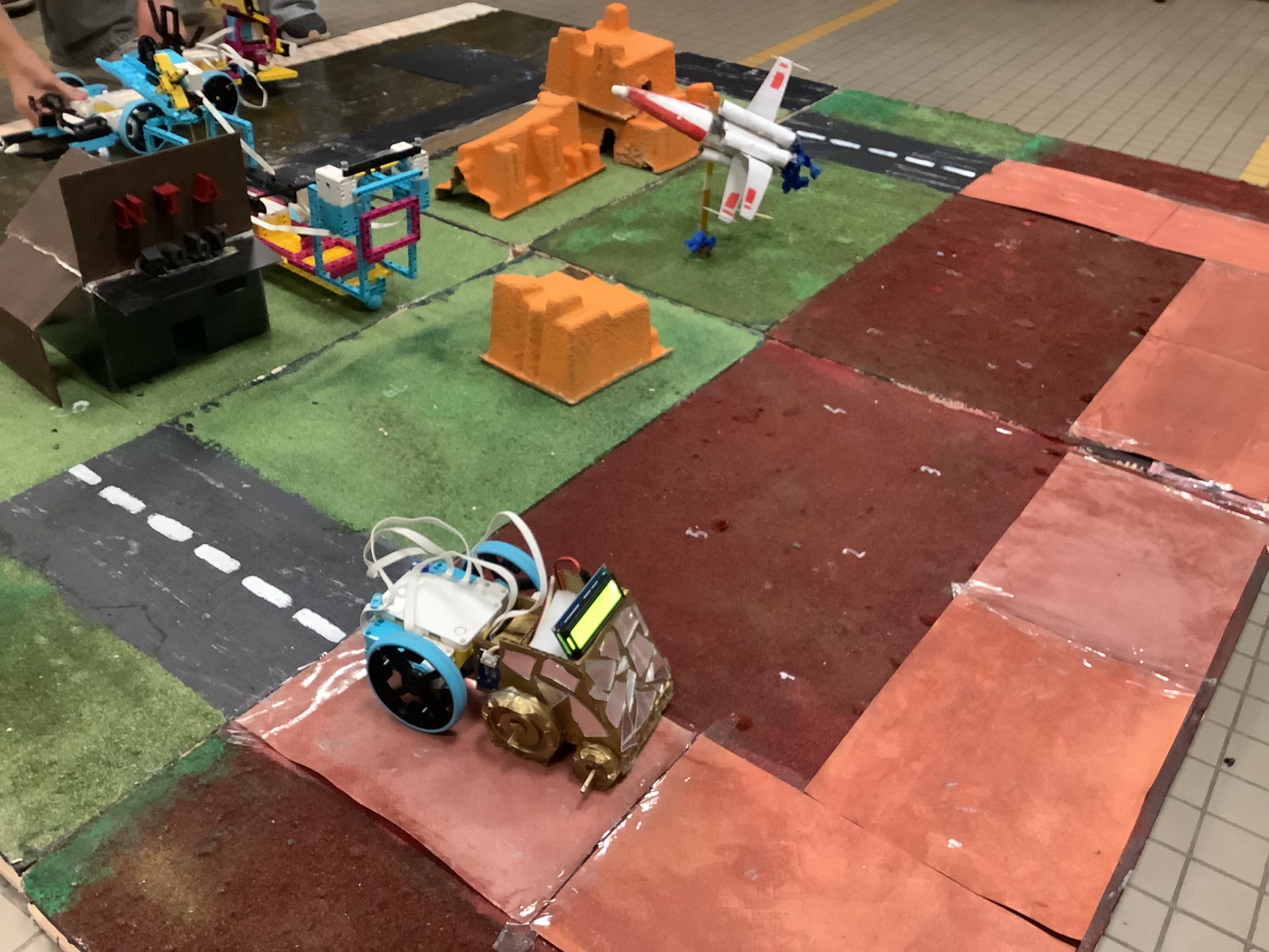Tapis de mission spatiale FLL et zones de dépose