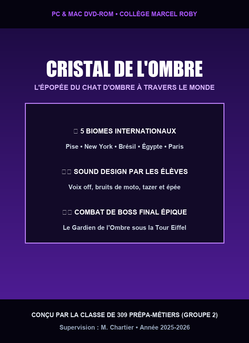 Pochette DVD Collector – Cristal de l'Ombre (Groupe 2)
